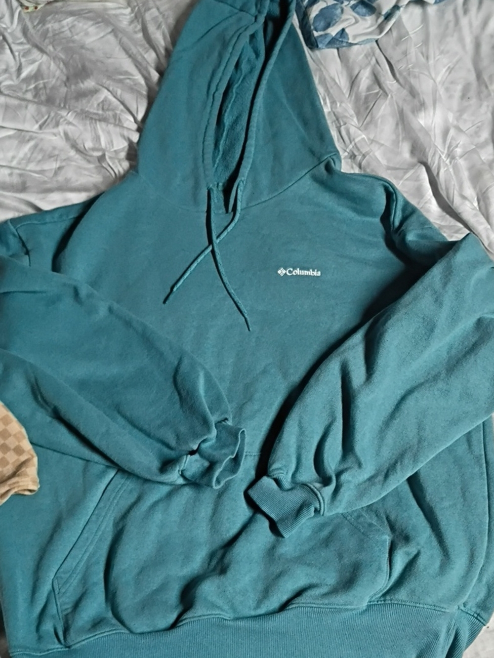 Columbia Teal Green Pullover Hoodie